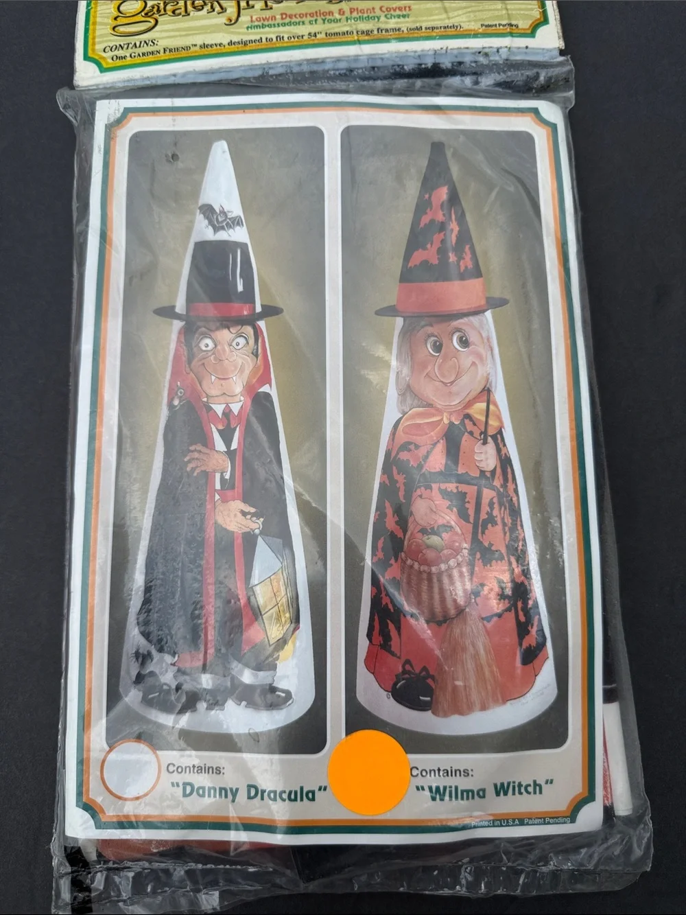 Vintage 1970s  Wilma Witch Halloween Lawn Decoration & Plant Plastic Cover